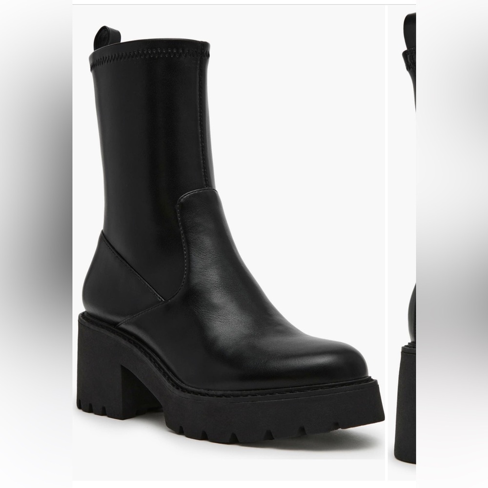 Dolce Vida Women's Black Chunky Heel Boots